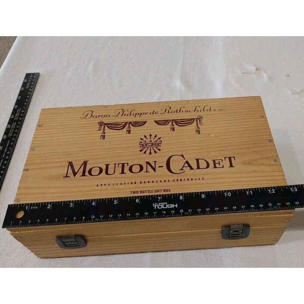 Vintage Mouton Cadet Baron Philippe De Rothschild Wine Box France - Picture 7 of 9